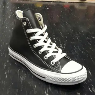 Converse Chuck Taylor All Star 荔枝皮 皮革 高筒 基本款 黑色 電繡1S581