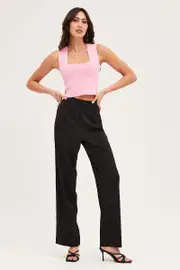 Black Wide Leg Pant - Size 8, Women's Work Pant