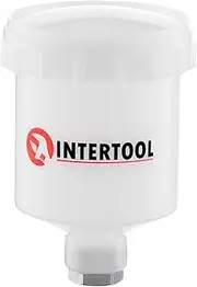 INTERTOOL Paint Gun Cup, HVLP, 125 ml / 125cc, Mini, М14 х 1 mm Thread, Replacement Holder Pot for Most Gravity Feed Small Sprayers, Plastic, Semi-Transparent PT08-1900