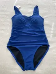 New with Tags Nancy Ganz Body Bathers Swimwear Royal Blue Shapewear Size 10