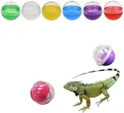 PUMEXFE 6 Pieces Lizard Bear Dragon Feeding Toy Ball Reptile Food Toy Ball Lizard Interactive Toys for Bear Dragon, Lizards, Geckos and Small Animals (Purple)