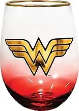 Spoontiques Wonder Woman Stemless Glass, 20 Ounces