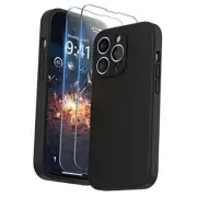 Designed for iPhone 14 Pro Case with Screen Protector, (Camera Black