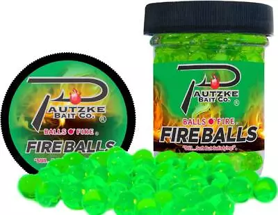 Pautzke Fire Balls Salmon Eggs Jar Chartreuse Pink Red Orange Choice of Colors