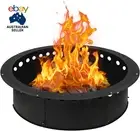 2024 Upgraded Outdoor Smokeless Fire Pit Ring with Venting Holes, Heavy Duty Sol