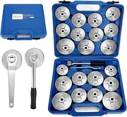 BETOOLL HW0103 23pcs Aluminum Alloy Cup Type Oil Filter Cap Wrench Socket Removal Tool Set 1/2dr. with a Storage Case