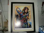 WB WARNER BROS STORE BRYAN HITCH JUSTICE LEAGUE POWER BEYOND COMPARE LITHOGRAPH