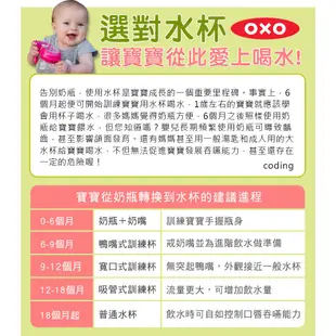 【美國OXO tot】寶寶啾吸管杯250ml 兒童水杯 嬰兒學習杯 學飲杯 學習餐具 oxo水杯 oxo吸管杯