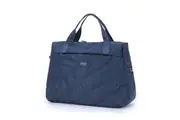 Tosca Lightweight Nylon Shoulder Market Work Commute Tote Carry Bag Navy Stitch
