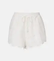 [Farm Rio] Farm Rio Broderie anglaise cotton shorts AU 16 white