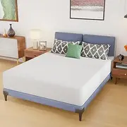PayLessHere Queen Size Mattress 12 Inch Base Foam Mattress with Breathable & Washable Soft Fabric Zippered Cover,Supportive & Pressure Relief Bed Mattress,CertiPUR-US Certified,White，Fiberglass Free