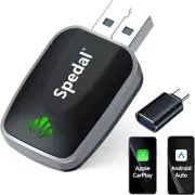 Mini Wireless Carplay & Android Auto Adapter - 2-In-1 Plug & Play Dongle for Iph