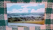 BEAUTIFUL POST CARD OVERLOOKING SCENIC JAMESTOWN NORTH DAKOTA.
