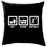 Eat Sleep Netball - Cushion - Player Sport Net Ball Equipment Love