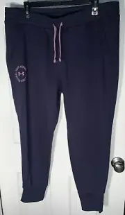 $50 Women's Size XL Under Armour UA Rival Fleece Crest Joggers 1373025 410