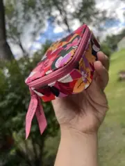Vera Bradley Rosa Floral Travel Pill Pack Case Organizer ID Holder NWOT