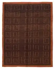 Vintage Hand Woven Kilim Rug 7'7" x 10'0" Traditional Wool Carpet