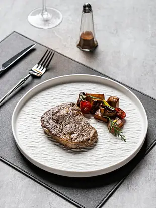 牛排盤陶瓷盤子家用新款高顏值意面盤高級感商用西餐盤子菜盤