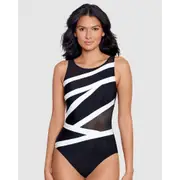Miraclesuit Swim Spectra Somerpointe High Neck One Piece Shaping Swimsuit