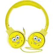 SpongeBob Kids Wired Headphones - Adjustable, Foldable & Volume Limited - 85dB