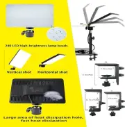 LED Desk Bi-Color Video Key Light with C-Clamp Stand + Remote 2700K-5700K NEW