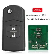 2 Button Remote Fob Flip Car Key 315Mhz /433Mhz 4D63 For Mazda 3 M3 Axela 6 M6 Atenza 41797 / 41528 41521 41840 MD3 41521
