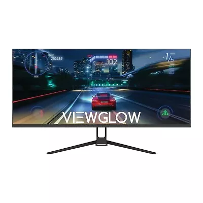ViewGlow 34" WQHD LED Computer Monitor, 3440x1440 Resolution, 1ms 100Hz 21:9 Wid