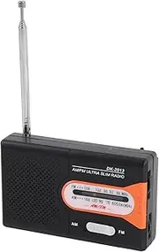 Portable AM FM Radio - Battery Operated Pocket Radio with Headphone Jack & Speaker, Simple Controls, Pocket Transistor Radiofor Home, Outdoor, Elderly, Kids (Black Orange)