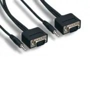 35 Feet Slim SVGA Video/3.5mm Stereo Audio Cable 32AWG HDTV PC Monitor Projector