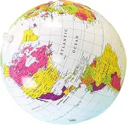 ERINGOGO Giant Inflatable Globe for Fun Educational PVC Beach Ball for Pool Party Decorations Floating Globe with English Map for Outdoor Activities