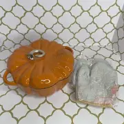Pumpkin Cast Iron Dutch Oven Enameled Cocotte Orange Pot Creuset Enamel Smith