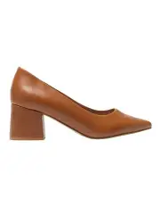 [Sandler] Idol Heeled Shoes in Cognac Leather