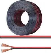 200FT Red Black Parallel Power Cable (14awg-22awg) - Soft Electrical Wire Solid Wire Kit Low Voltage PVC Jacket UL Certificationfor LED Strip Lights Electronics Projects(100ft,16AWG)