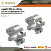 Leupold Rifleman Scope Rings 1 In Detachable Low Silver Aluminum #le57996