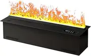 3D Water Vapor Electric Fireplace with Realistic Atomized Flame - Touch Screen/Remote Control/App Control, Automatic Water Filling,3mm Ultra-Thin Panel,1500mm