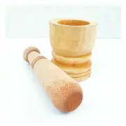 Wangediya Mortar Pestle Mini Wooden Handmade Grinder Hand Spice Cooking Tool