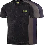 [Bad Workwear] Men's Acid Wash Trademark Short Sleeve T-Shirt - Organic Australian Soft-Touch Cotton Fabric, Quick-Drying & Moisture-Wicking | w/ UPF50+ Sun Protection |