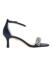[NINA] Britany Sandals in Navy Luster Satin