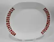 ❤️ NEW Corelle Precious Colors SERVING PLATTER Plate Mosaic Tiles RUBY RED