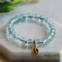 在飛比找森森購物網優惠-水晶【Naluxe】高冰藍海水藍寶石開運手鍊(海藍寶3月誕生