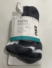 2XU White And Grey Vectr Cushion No Show Socks Large