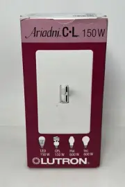 LUTRON AYCL 153P BR ARIADNI C L DIMMER SWITCH LED CFL HAL 3 WAY BROWN