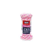 Grunt 4mm x 10m White With Pink / Blue Tracer Rope
