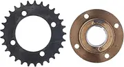 Baxnore Sprocket Toothless Freewheel Kit, 420 29T Sprocket Carbon Steel Toothless Freewheel, Resistant Deformation Drive Chainwheel Toothless Freewheel Kit
