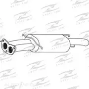 Redback Mufflers Bolt-On to suit 929 V6 Quad Cam RM >91 - M5259