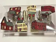 Avanti Simplify 12-Pc Shower Hooks Tonya Crawford Art Christmas Villages Barn