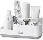 Easystore , Bathroom Storage Caddy Organiser for Bathroom Accessories , Grey/Whi