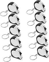 SHINEOFI Portable Keychain Tape Measure 10 Mini Steel Measuring Tapes for Diy Craft Sewing Projects Fabric Home Improvement