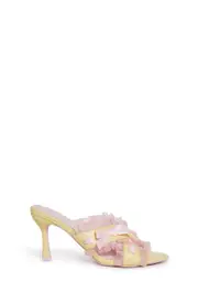 [Sugar Thrillz] Sweetheart Glance Heeled Sandals - Yellow