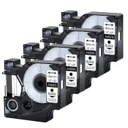 12mm Black on Clear 45010 Tape for Dymo D1 LabelMananger 160 210D Label Maker